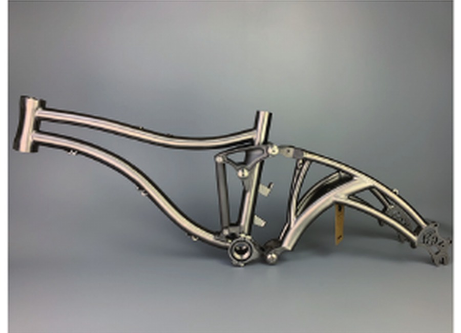 Titanium folding bicycle frame
